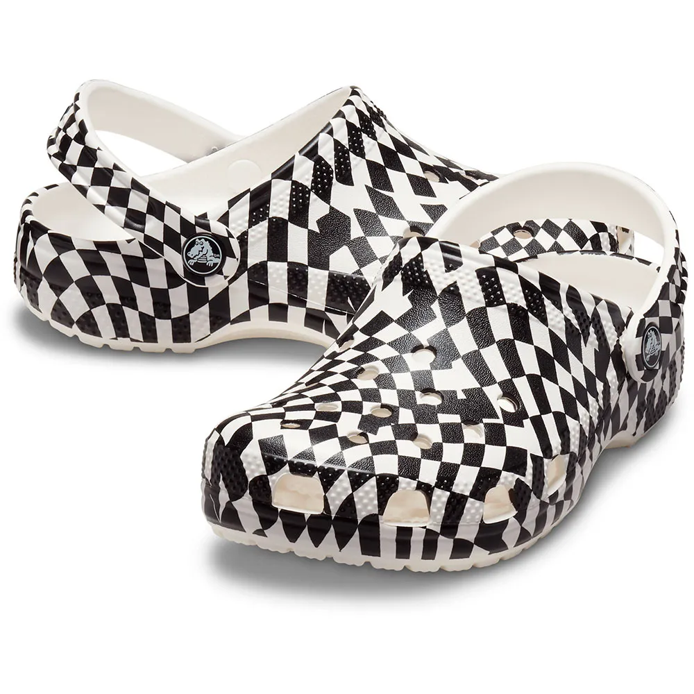 Купить Crocs 210990-103b-c13 Деревянные башмаки Classic Warped Checker White / Black 35x25x15 EU 30 7ft.ru в интернет магазине Семь Футов
