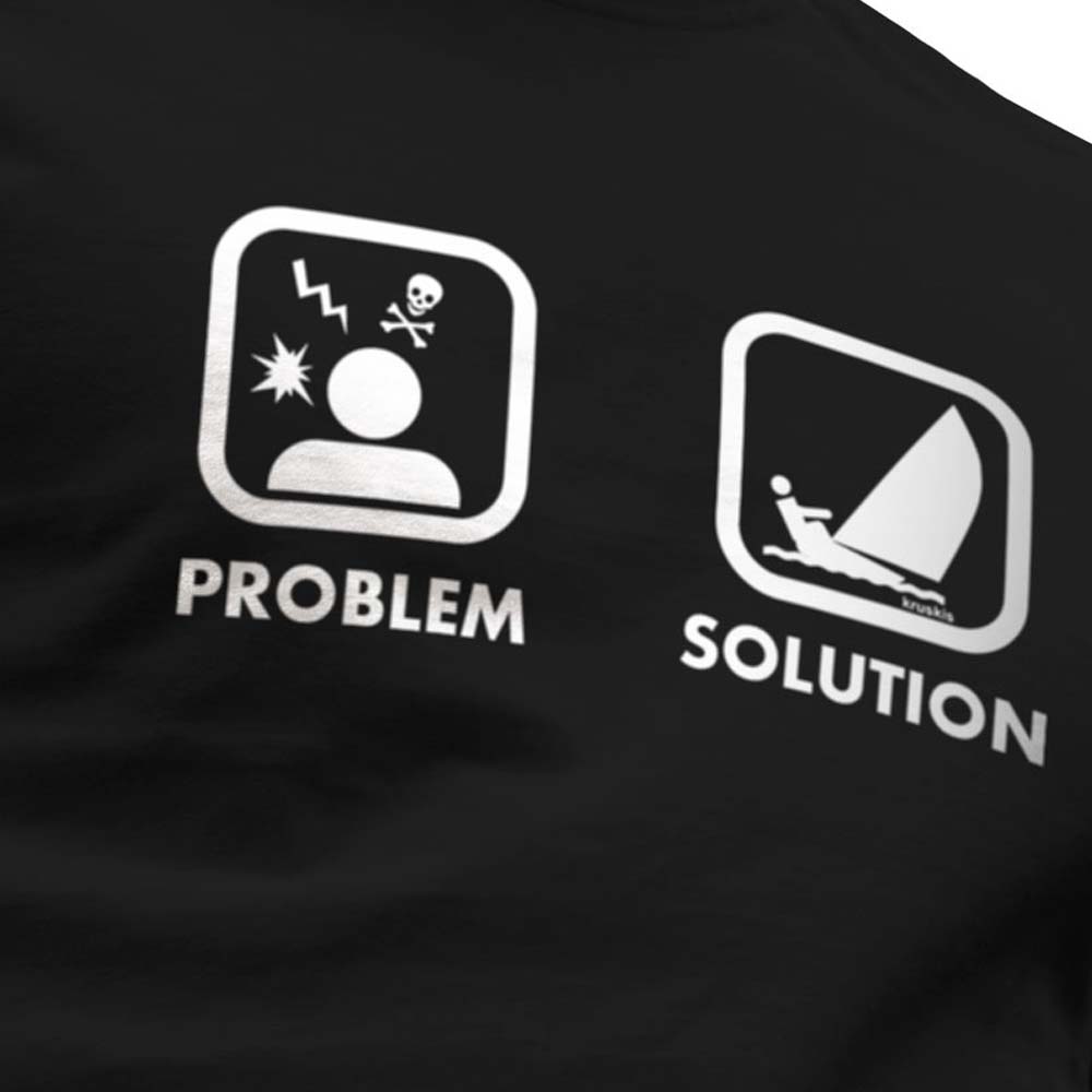 Купить Kruskis CA65500302K098 Футболка с коротким рукавом Problem Solution Sail Черный Black L 7ft.ru в интернет магазине Семь Футов