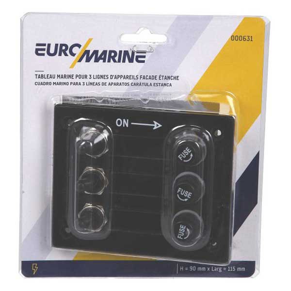 Купить Euromarine 000631 3 Позиции Водонепроницаемая электрическая панель Черный Black 90 x 115 mm 7ft.ru в интернет магазине Семь Футов