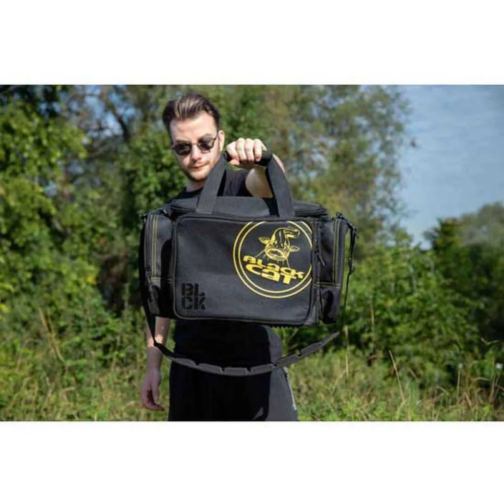 Купить Black cat bo110010 Сумка для рыболовных снастей BLCK M Black / Yellow 40x30x25 7ft.ru в интернет магазине Семь Футов