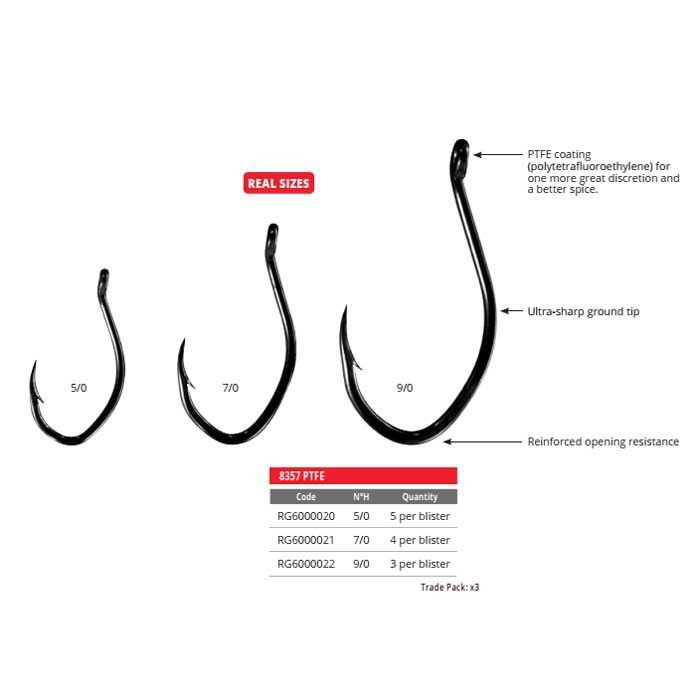 Купить Ragot RG6000021-UNIT 8357PTFE Крючки С Одним Глазком Black Nickel 7/0 7ft.ru в интернет магазине Семь Футов