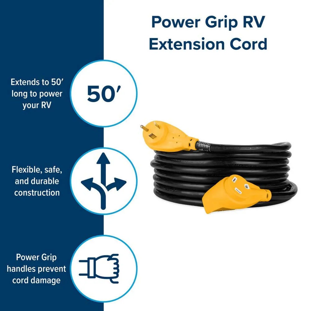Купить Camco 17-55197 Удлинитель Power Grip 15.24 m  Black 30A 7ft.ru в интернет магазине Семь Футов