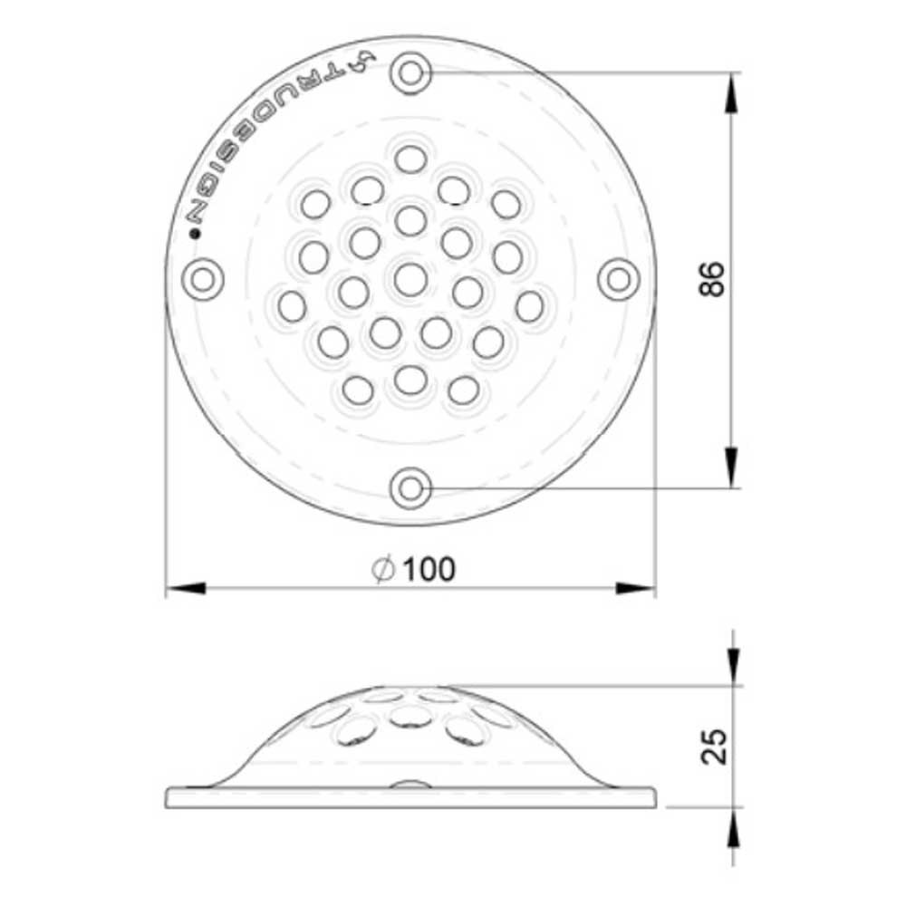 Купить Trudesign 1804887 Круглая вентиляционная решетка Серебристый White 100 mm 7ft.ru в интернет магазине Семь Футов