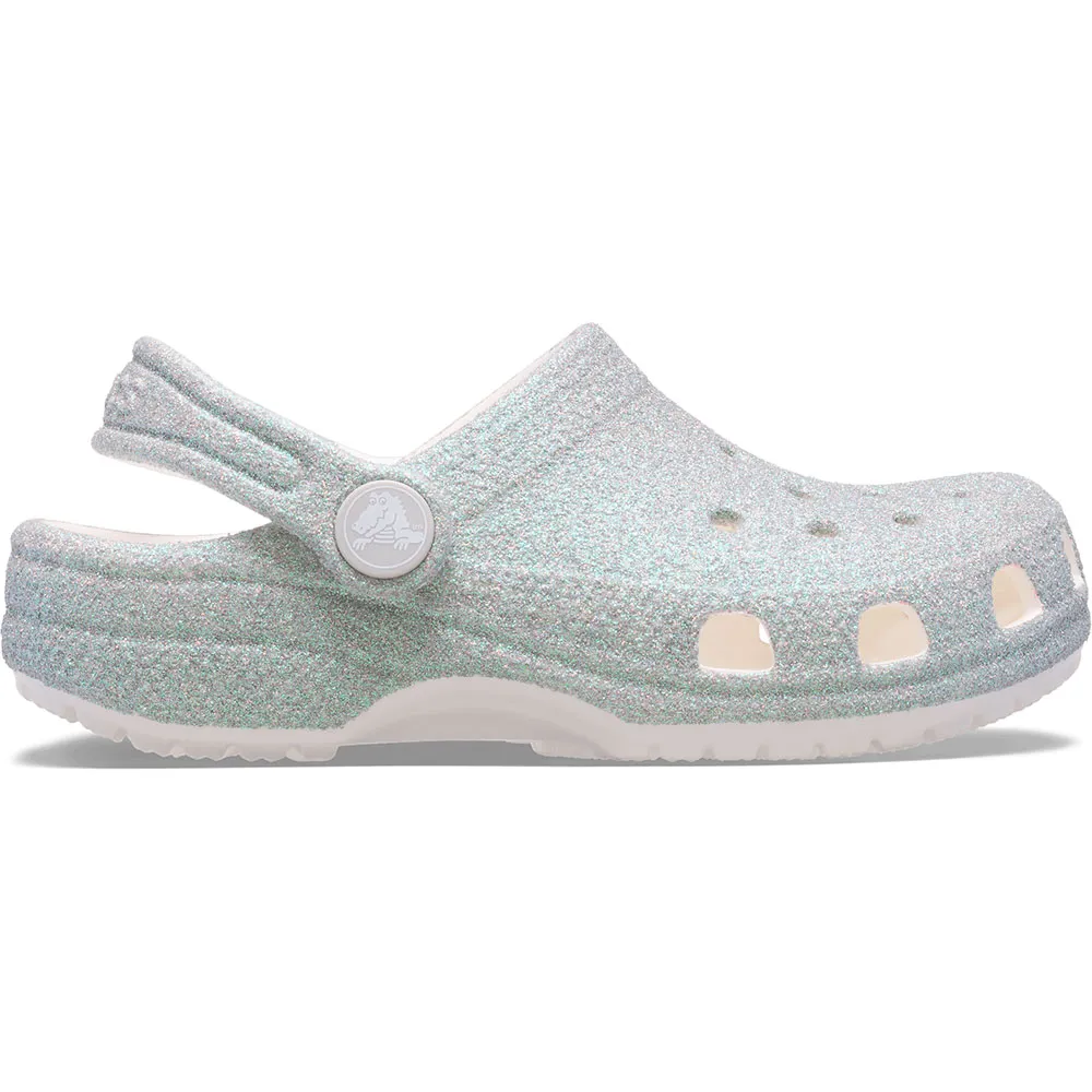 Купить Crocs 210986-100b-j5 Деревянные башмаки Classic Iridescent Glitter White 35x25x15 EU 37 7ft.ru в интернет магазине Семь Футов