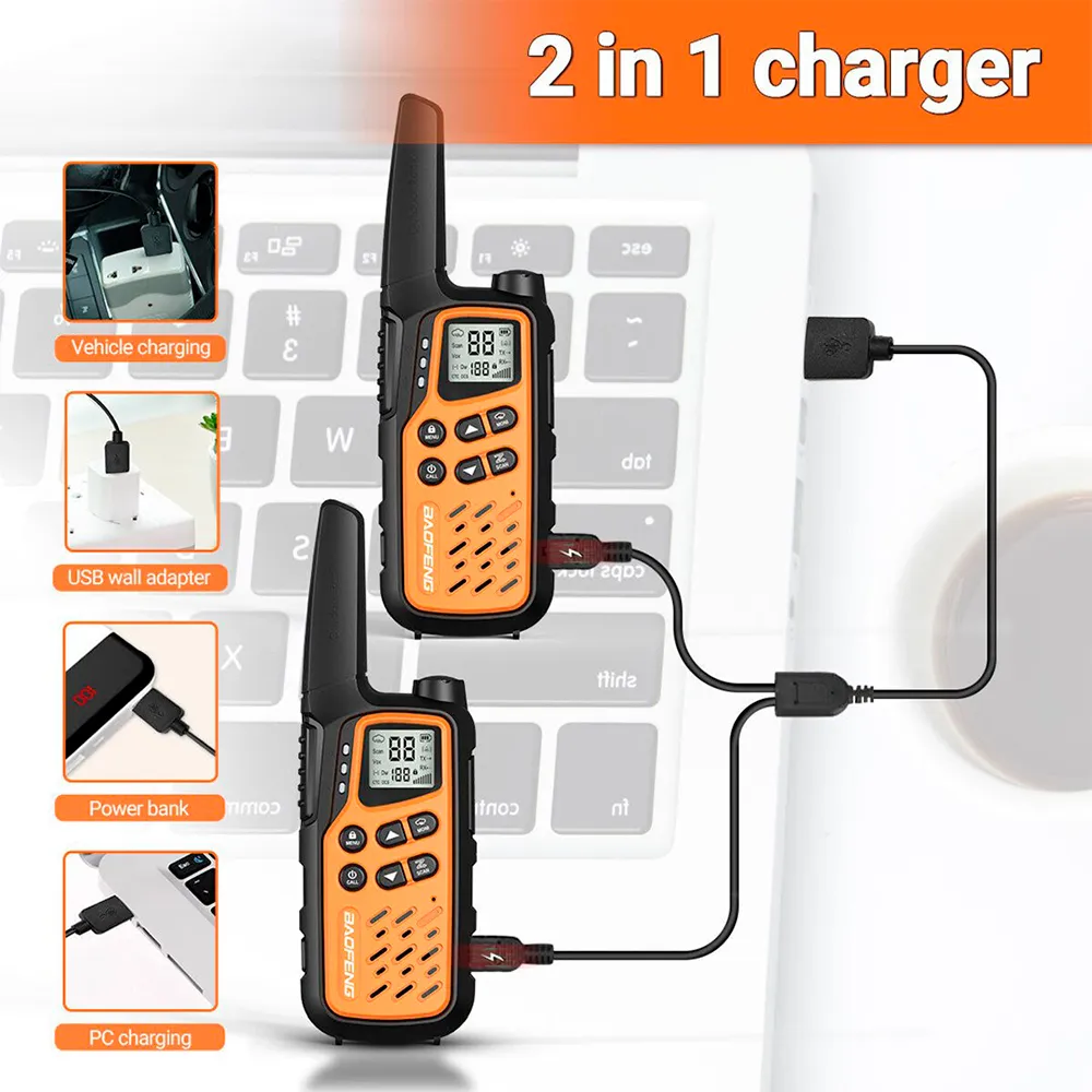 Купить Baofeng radbafkro0011 рация Bf-T25E 2 Единицы Orange 25x12x8 7ft.ru в интернет магазине Семь Футов