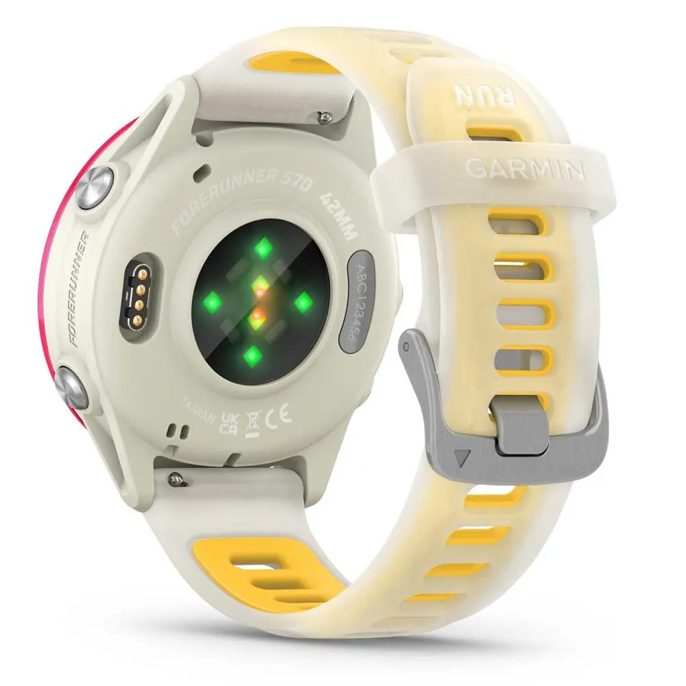 Купить Garmin 010-02970-02 Reloj Forerunner 570 42 mm Розовый  Raspberry Aluminum / Translucent Bone / Mango 7ft.ru в интернет магазине Семь Футов