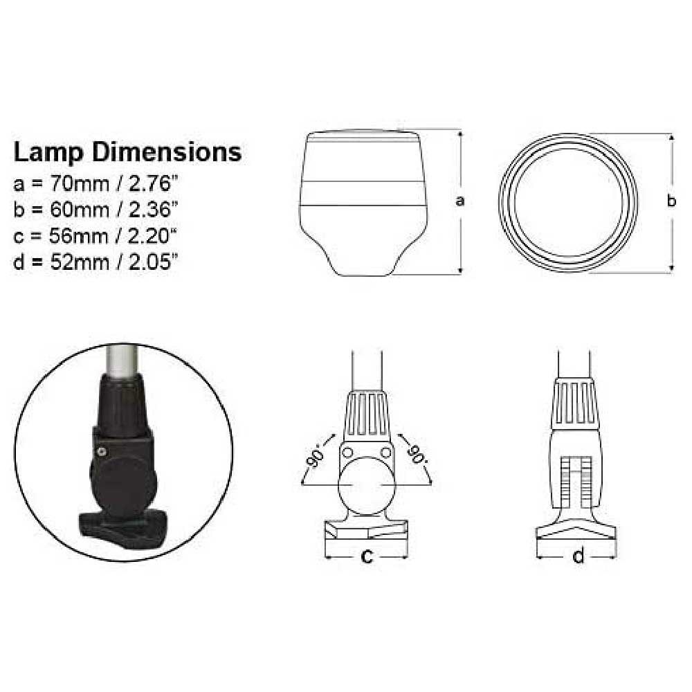 Купить Hella marine 265-980960301 Naviled 360 Compact FD Универсальный фонарь с фиксированным креплением 12´´ Черный Black 7ft.ru в интернет магазине Семь Футов