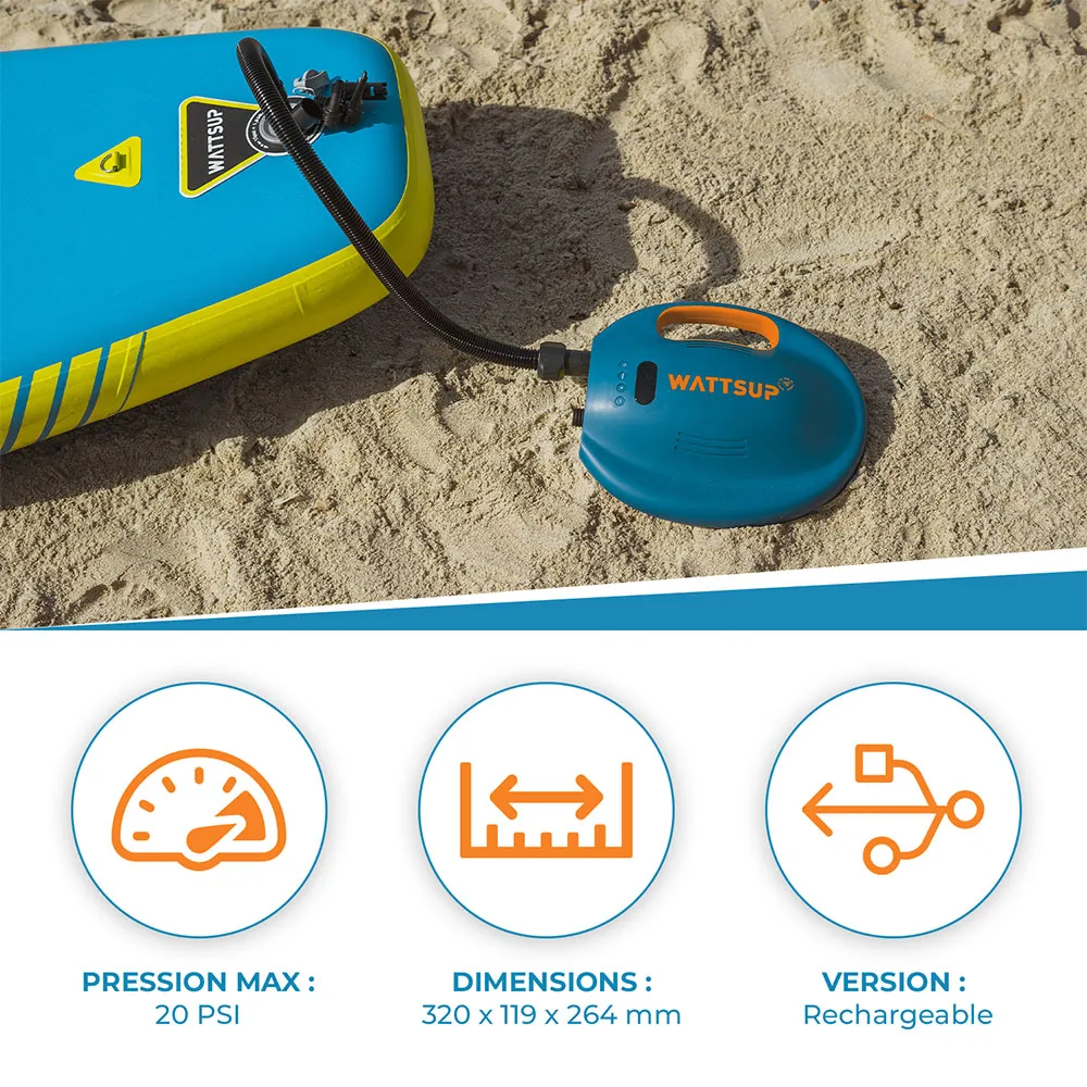 Купить Wattsup pb-wpmp-s2 Портативный электрический воздушный насос Swift Battery Blue / Orange 33x14x29 7ft.ru в интернет магазине Семь Футов