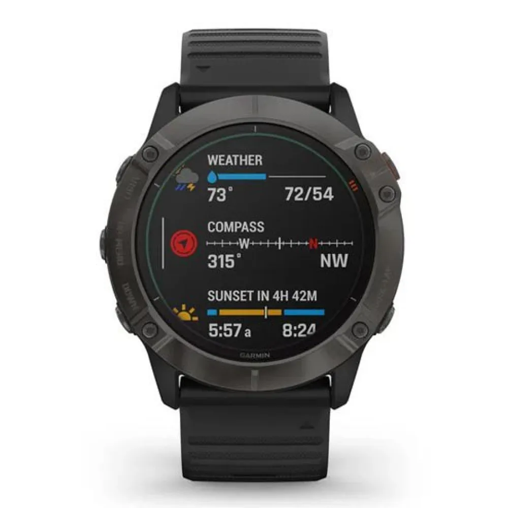 Купить Garmin R-11741851-010-02157-21 Часы Fenix 6X Pro Solar отремонтированы Черный Titanium DLC / Black 7ft.ru в интернет магазине Семь Футов