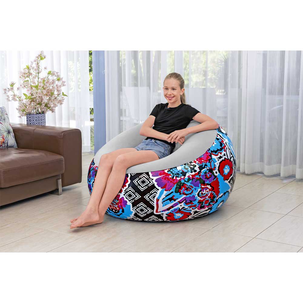 Купить Bestway 75111 Floral Воздушный стул  Multicolour 112x112x66cm 7ft.ru в интернет магазине Семь Футов