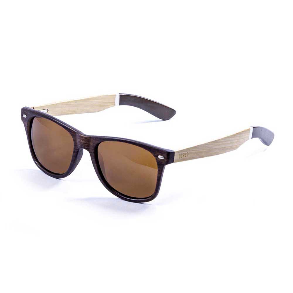 Купить Ocean sunglasses 50400.2 Деревянные поляризованные солнцезащитные очки Beach Brown / Brown / White / Brown 7ft.ru в интернет магазине Семь Футов