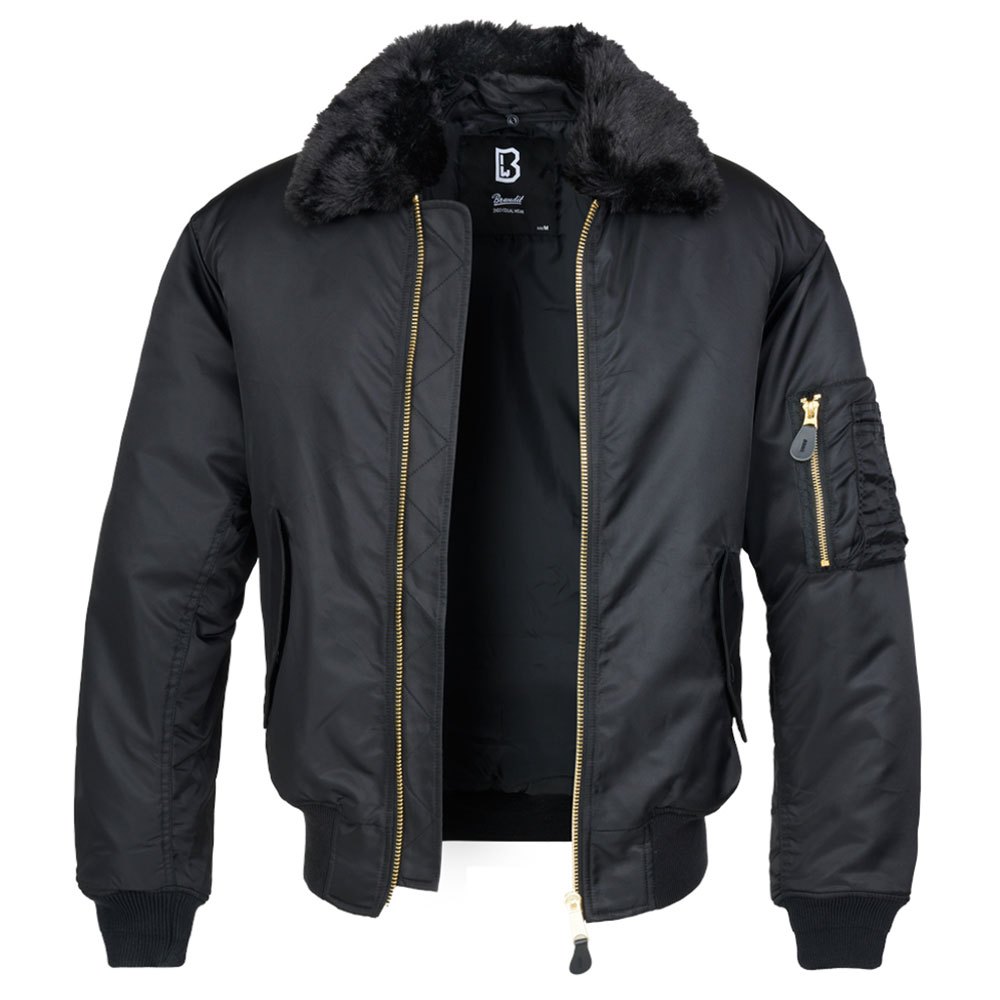Купить Brandit 3175-2-XL Куртка MA2 Fur Collar Черный  Black XL 7ft.ru в интернет магазине Семь Футов