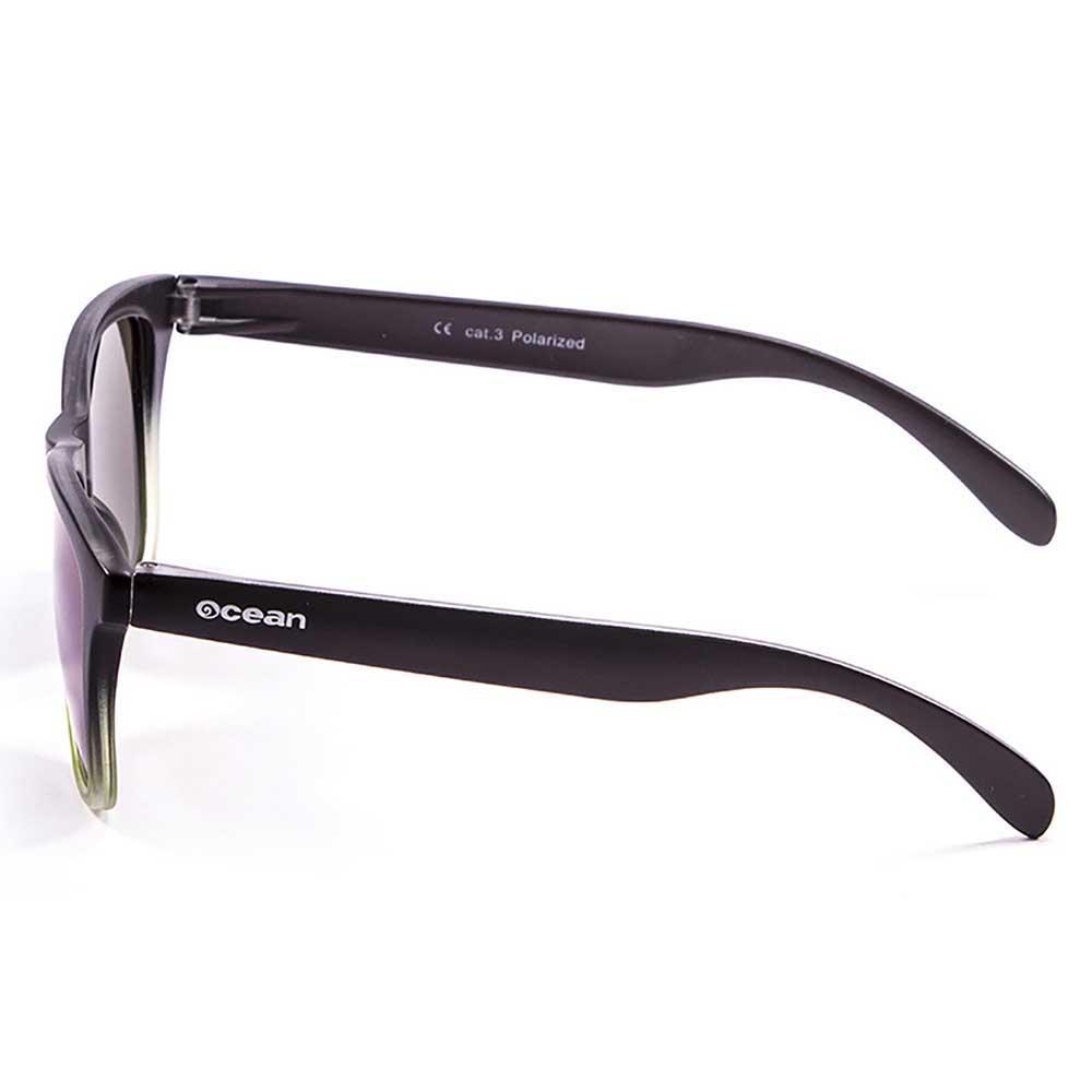Купить Ocean sunglasses 40002.116 поляризованные солнцезащитные очки Sea Matte Black Up / Green Transparent Down Green Revo/CAT3 7ft.ru в интернет магазине Семь Футов