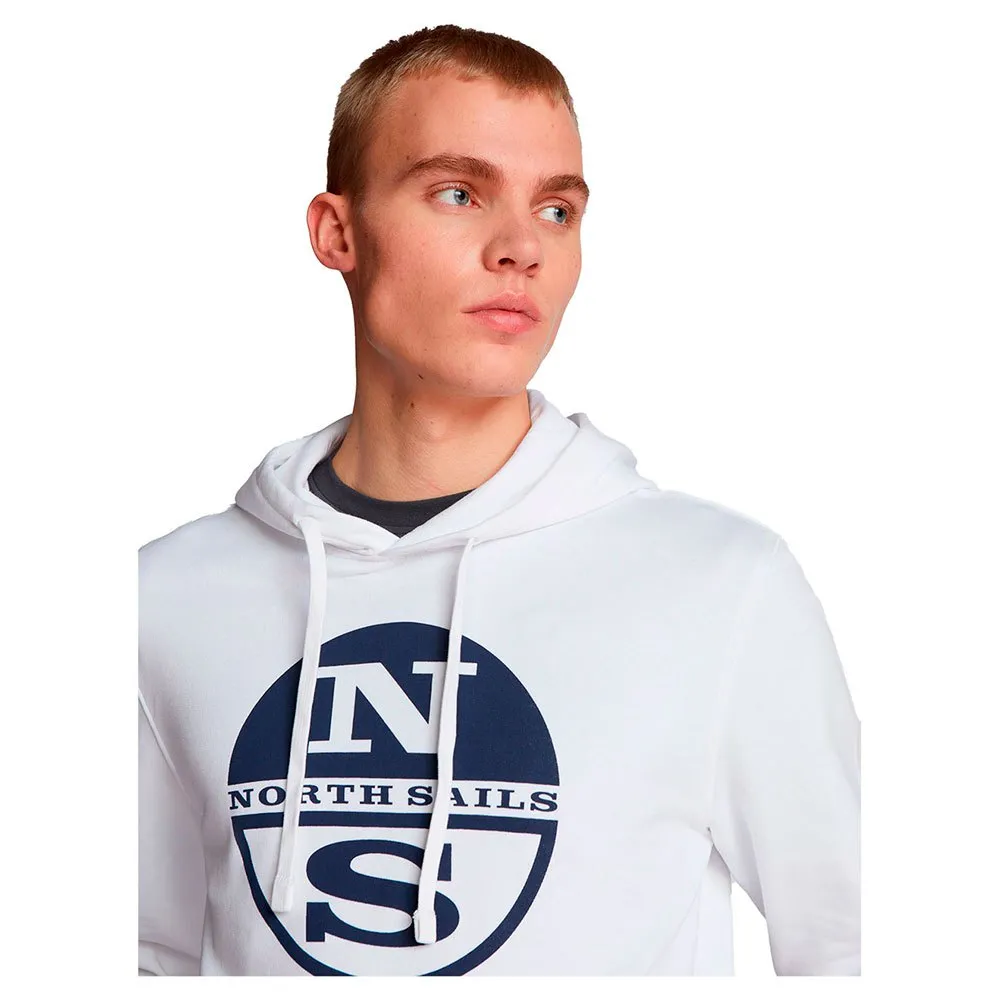 Купить North sails 691003-0101-7 Толстовка с капюшоном 691003 Graphic Белая White 3XL 7ft.ru в интернет магазине Семь Футов