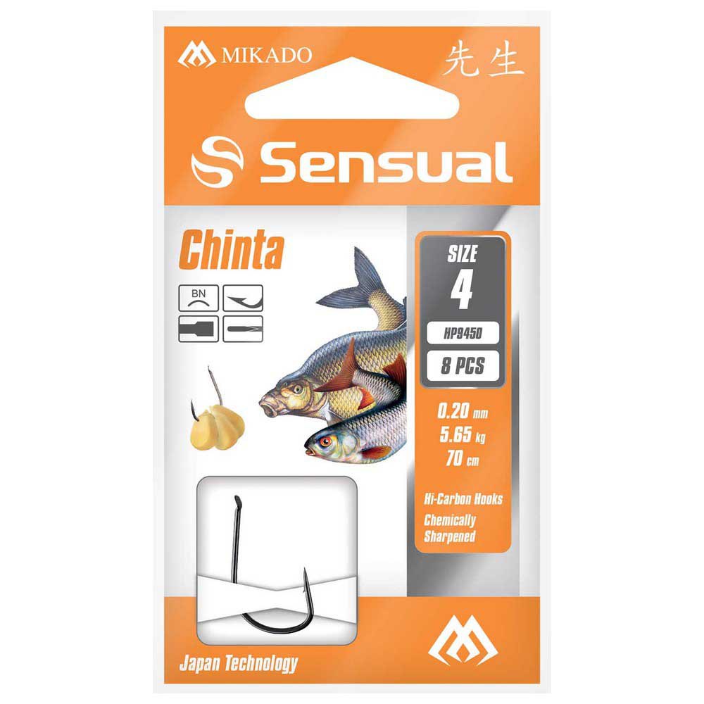Купить Mikado HP9450-6B-018 Snelled Sensual Chinta 0.180 mm Связанные Крючки Серебристый Black Nickel 6 7ft.ru в интернет магазине Семь Футов