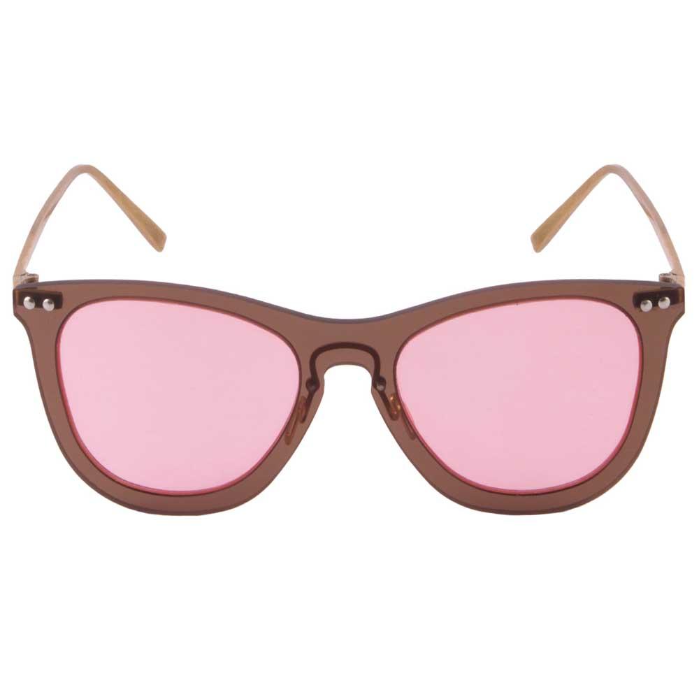 Купить Ocean sunglasses 23.26 Солнцезащитные очки Genova Transparent Pink Transparent Brown / Metal Black Temple/CAT2 7ft.ru в интернет магазине Семь Футов