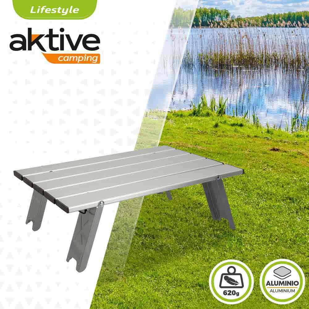 Купить Aktive 52995 Портативный алюминиевый стол Grey / White 40 x 28.5 x 13 cm 7ft.ru в интернет магазине Семь Футов