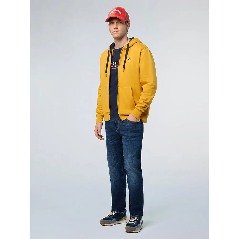 Купить North sails 691260-0620-XS Толстовка на молнии Logo Желтый Golden Spice XS 7ft.ru в интернет магазине Семь Футов