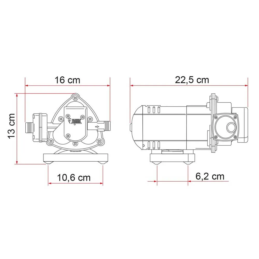 Купить Fiamma 01216B01- Водяной насос Aqua 8 12V 10L  Black 7ft.ru в интернет магазине Семь Футов