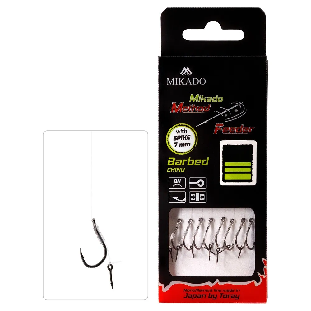 Купить Mikado HMFB12I-14 крючок с бородкой Method Feeder Spike 10 cm Clear / Black Nickel 14 7ft.ru в интернет магазине Семь Футов