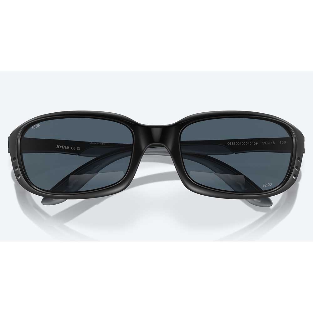 Купить Costa 06S7001-00040459 Brine Readers Polarized Sunglasses  11 Matte Black 5 Gray 580P C-Mate 2.00/CAT3 7ft.ru в интернет магазине Семь Футов