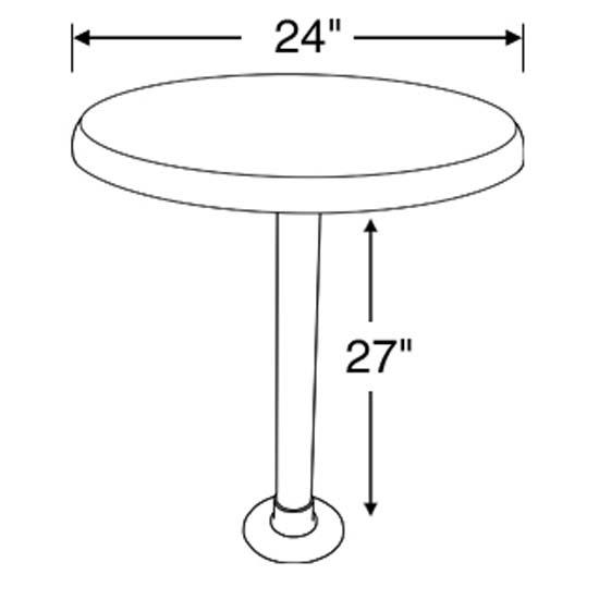 Купить Springfield marine 169-1690102 Thread Lock Table Round Top Стул  609 mm 7ft.ru в интернет магазине Семь Футов