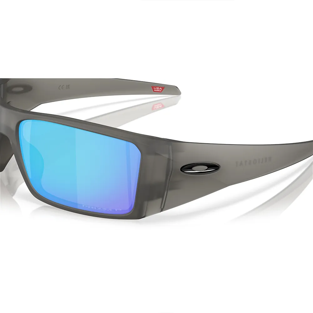 Купить Oakley OO9231-2461-61 поляризованные солнцезащитные очки Heliostat Бесцветный Matte Grey Smoke Prizm Sapphire Polar/CAT3 7ft.ru в интернет магазине Семь Футов