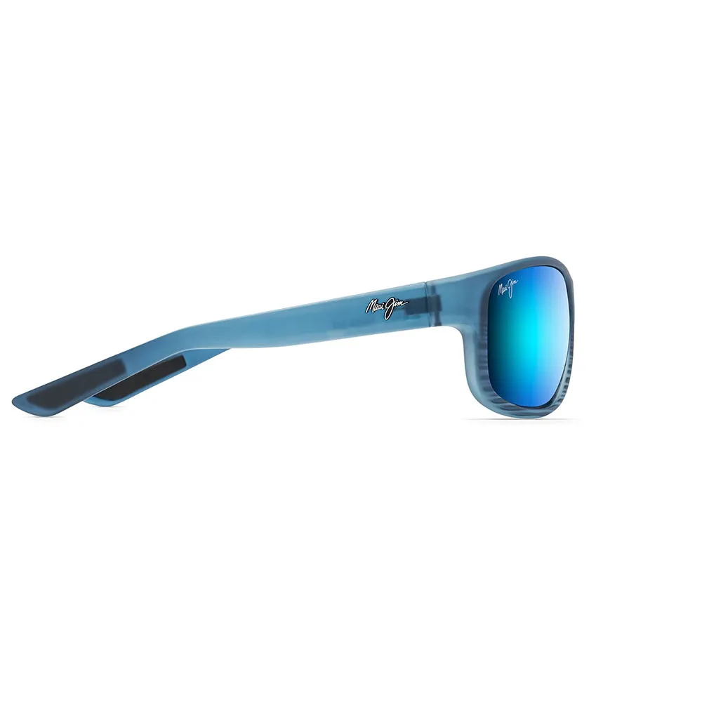 Купить Maui jim b840-03s-os поляризованные солнцезащитные очки Kaiwi Channel Blue Black Stripe 20x10x10 Blue Hawaii/CAT3 7ft.ru в интернет магазине Семь Футов