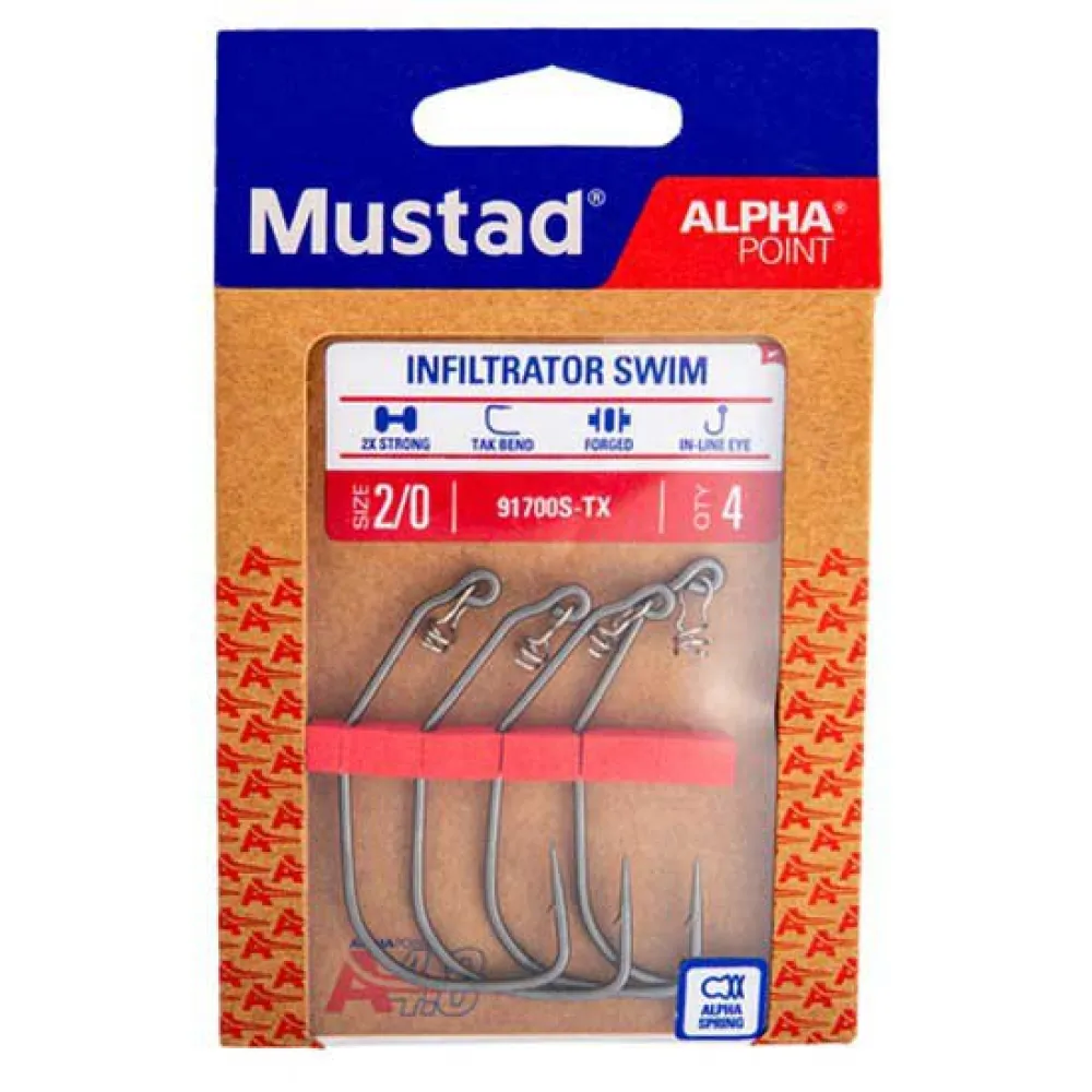 Купить Mustad 91700S-TX-1-4A Крюк Техаса Infiltrator Swim  TitanX 1 7ft.ru в интернет магазине Семь Футов