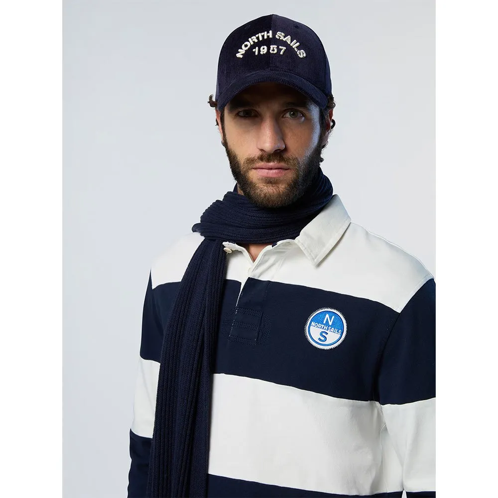 Купить North sails 692338-C001-S Поло с длинным рукавомным рукавом Logo Белая Navy Blue / Marshmallow S 7ft.ru в интернет магазине Семь Футов