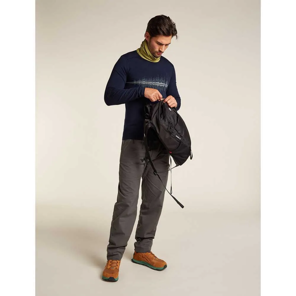 Купить Icebreaker 0A5761401L Базовый слой с длинным рукавом Merino 200 Oasis Snow Wave Голубой Midnight Navy L 7ft.ru в интернет магазине Семь Футов