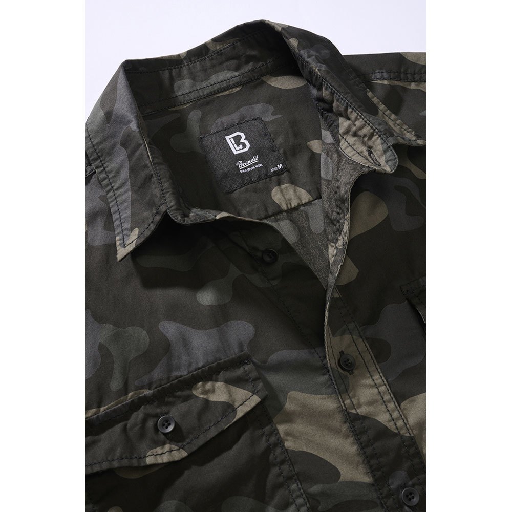 Купить Brandit 4012-4-3XL Рубашка с коротким рукавом Roadstar Зеленый Dark Camo 3XL 7ft.ru в интернет магазине Семь Футов