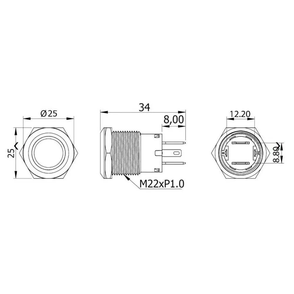 Купить Oem marine l48186 Кнопочный выключатель Off-On 250x97x115 mm 15A 9-32V Blue 12x8x8 7ft.ru в интернет магазине Семь Футов