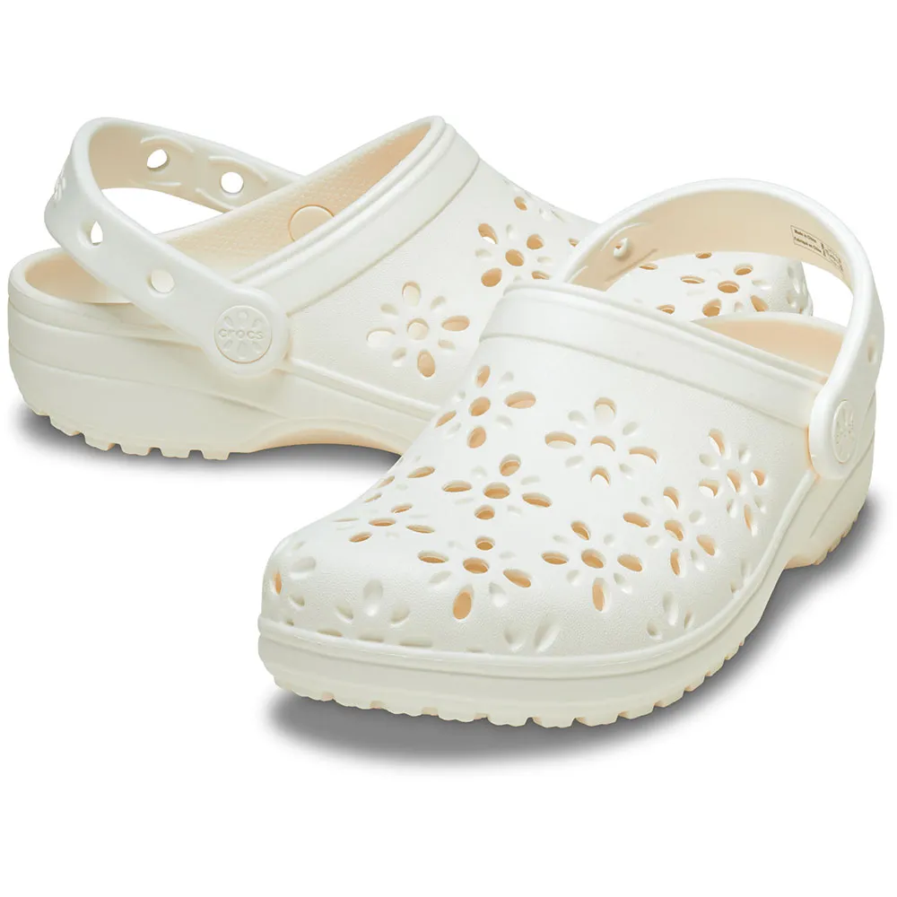 Купить Crocs 210927-0wv-m9/w11 Деревянные башмаки Classic Floral Cut Out Chalk 35x25x15 EU 42 7ft.ru в интернет магазине Семь Футов