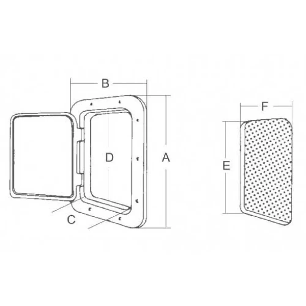Купить Can-sb 2522447 Инспекционный люк  White 357 x 606 mm 7ft.ru в интернет магазине Семь Футов