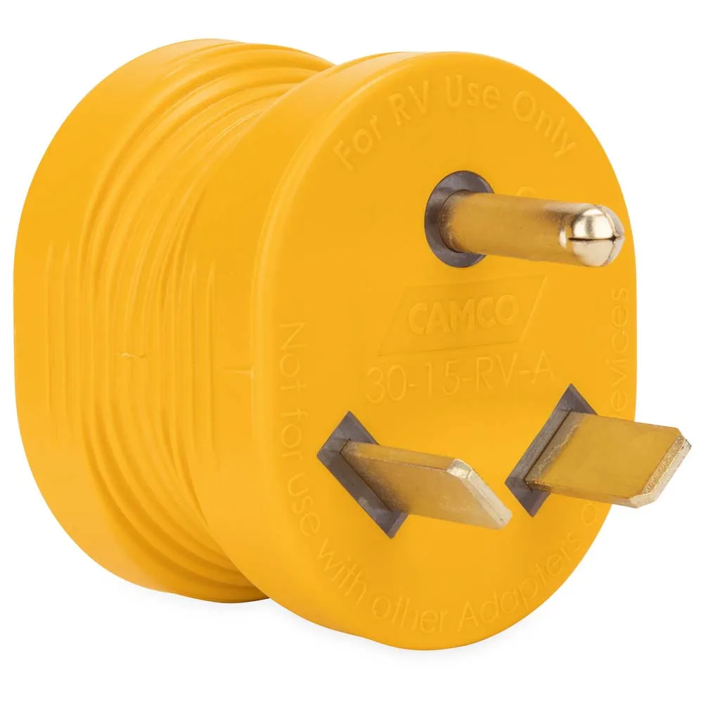 Купить Camco 17-55233 Адаптер вилки 55233  Yellow 30A Male/15A Female 7ft.ru в интернет магазине Семь Футов