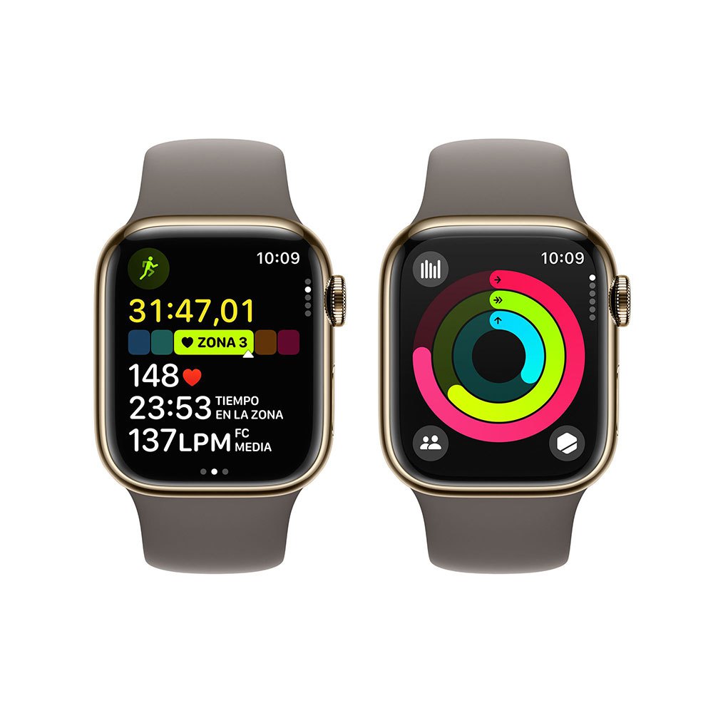 Купить Apple MRJ63QL/A Watch Series 9 GPS+Cellular 41 mm Серый  Gold / Steel Clay M-L 7ft.ru в интернет магазине Семь Футов