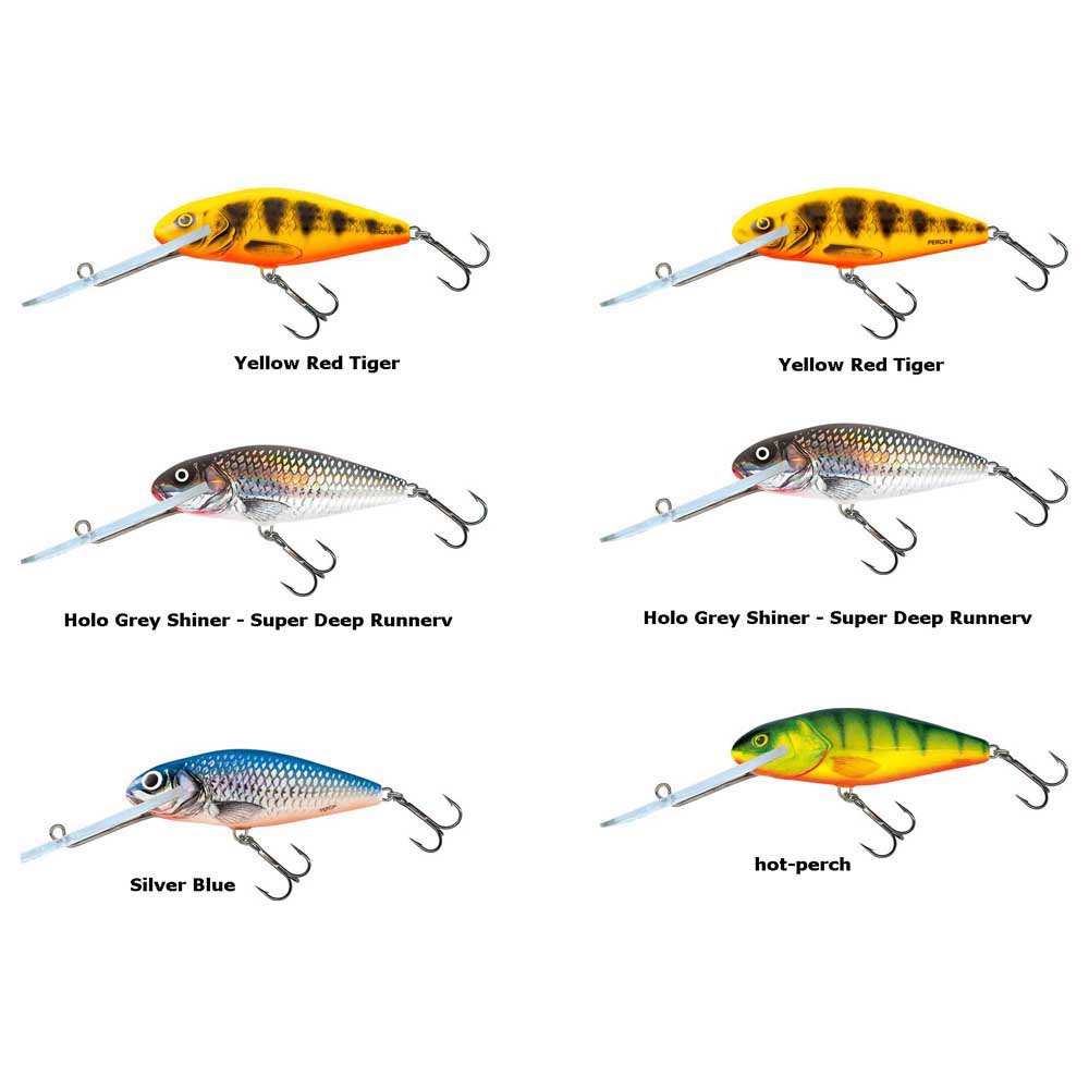 Купить Salmo QPH140-UNIT Perch Super Deep Runner Пескарь 80 mm 14g  Yellow Red Tiger 7ft.ru в интернет магазине Семь Футов