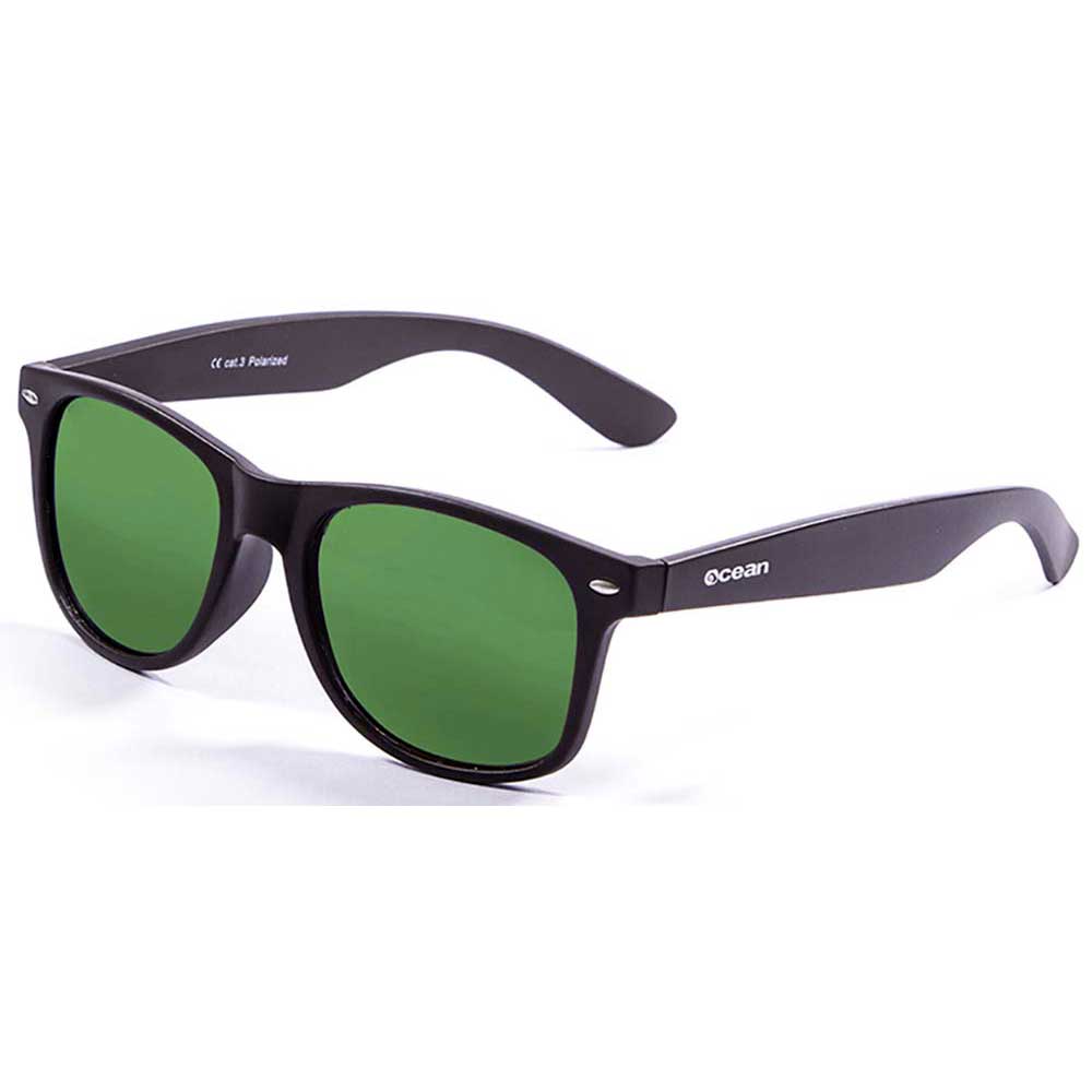 Купить Ocean sunglasses 18202.46 поляризованные солнцезащитные очки Beach Matte Black / Green 7ft.ru в интернет магазине Семь Футов