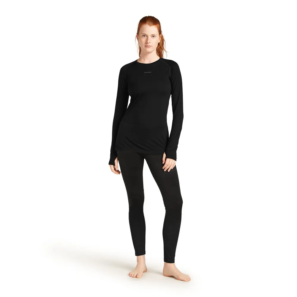 Купить Icebreaker 0a579l001/xs Базовый слой с длинным рукавом Merino Blend 125 ZoneKnit™ Crewe Black 30x25x2 7ft.ru в интернет магазине Семь Футов