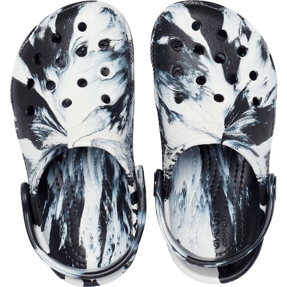Купить Crocs 206838-066b-c6 Деревянные башмаки Classic Marbled Black / White 35x25x15 EU 22 7ft.ru в интернет магазине Семь Футов