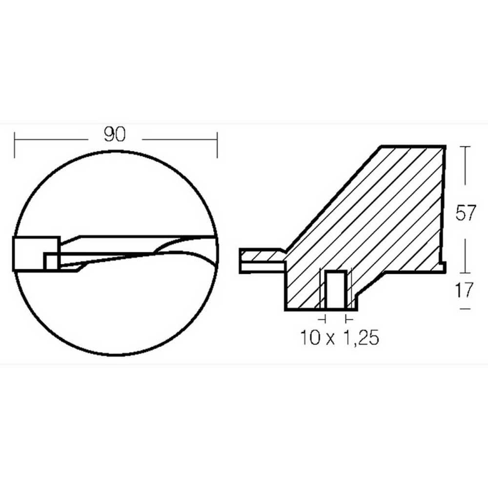 Купить Tecnoseal 2626405A Yamaha 90-115-200-225HP V4-V6 Анод из алюминиевого ребра  Silver 90 x 74 mm  7ft.ru в интернет магазине Семь Футов