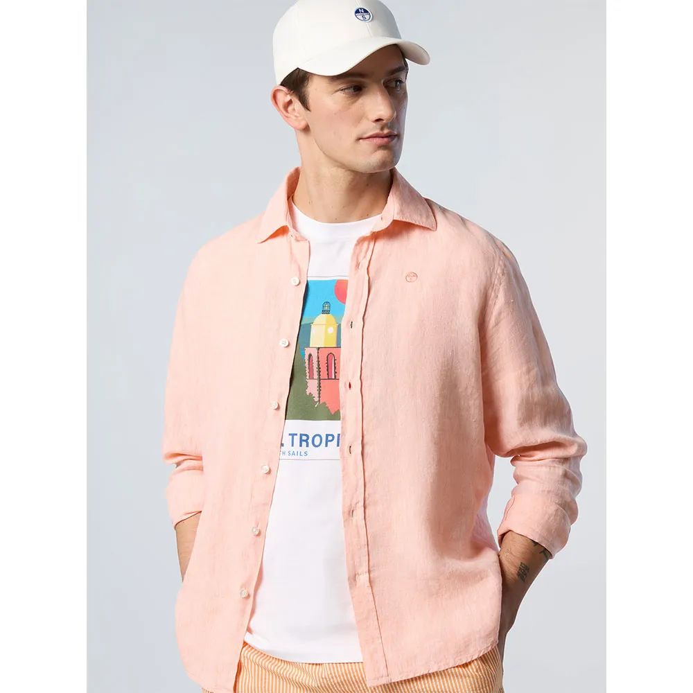 Купить North sails 664368-0731-XS Рубашка с длинным рукавом 664368 Оранжевый Melon XS 7ft.ru в интернет магазине Семь Футов