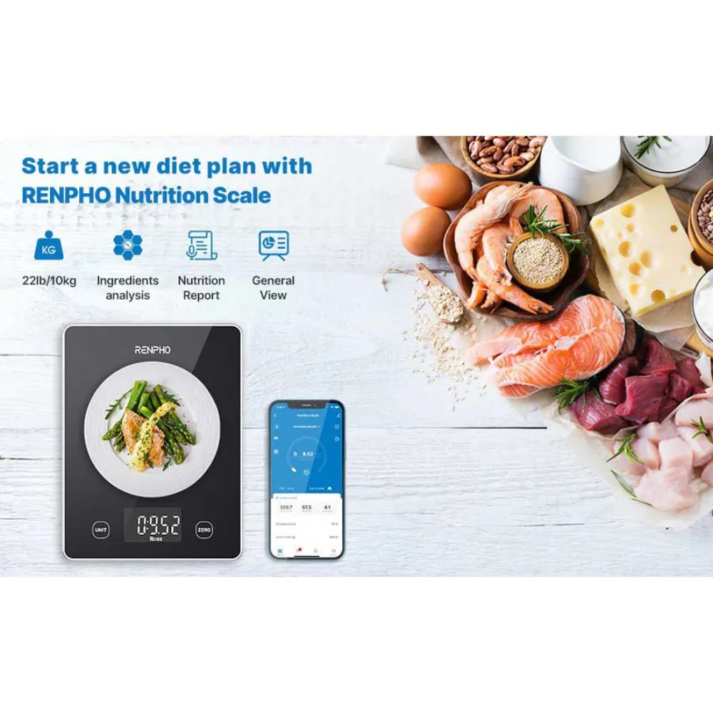 Купить Renpho peu-r-t001-bk Весы Calibra 1L Black 28x28x5 7ft.ru в интернет магазине Семь Футов
