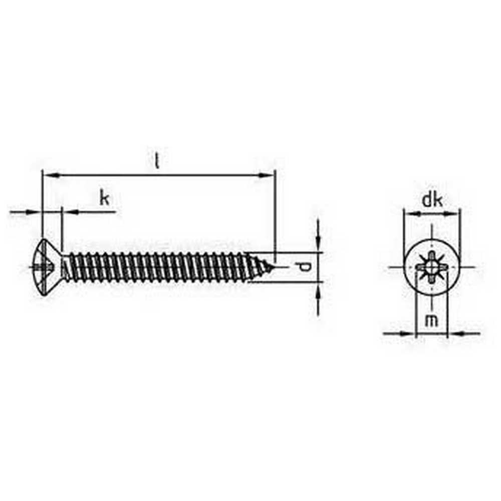 Купить Euromarine VIXVTFB5525-25 A4 DIN 7983 5.5x25 mm Винт с крестообразным шлицем 25 единицы Silver 7ft.ru в интернет магазине Семь Футов