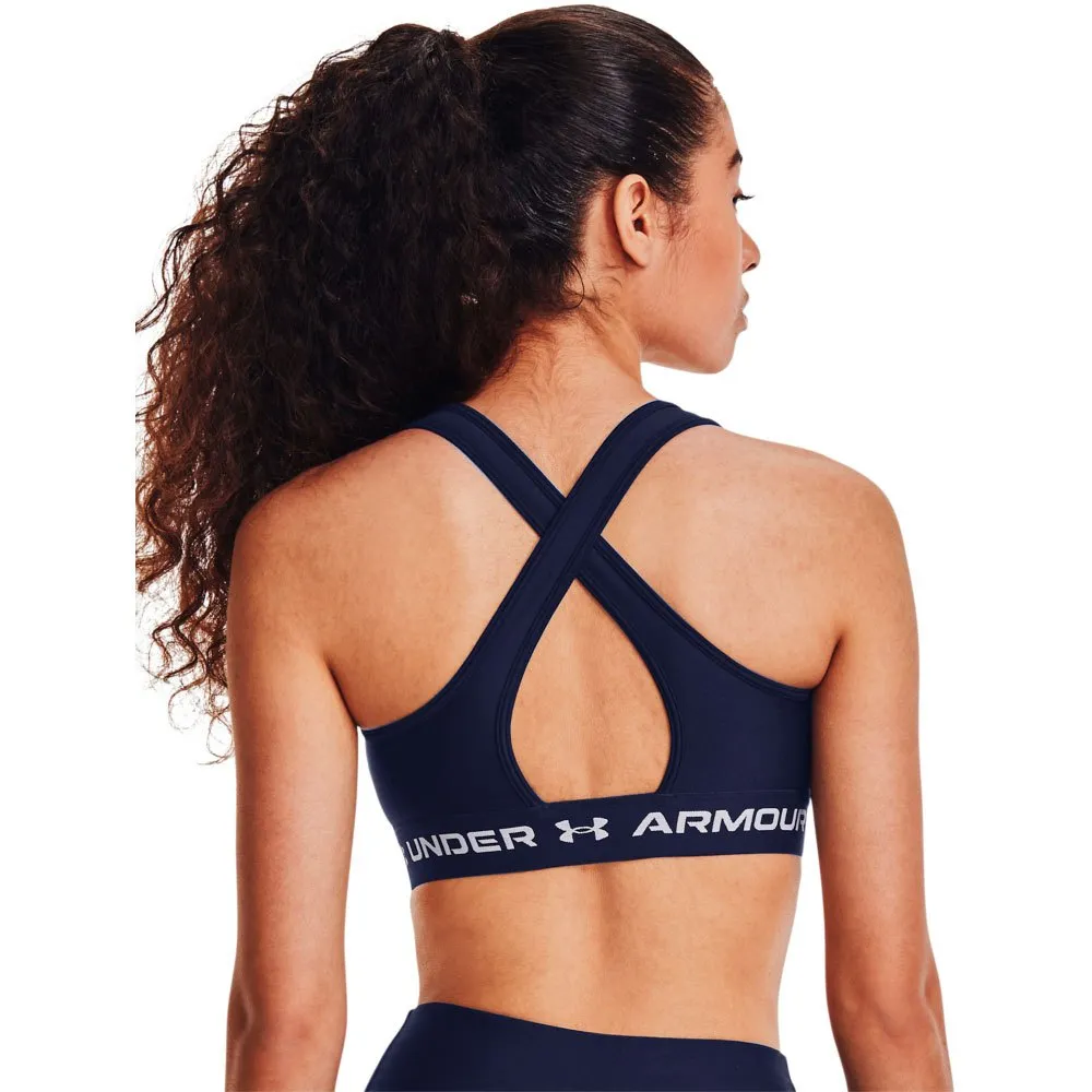 Купить Under armour 1361034-410-xxl Спортивный бюстгальтер средней поддержки Crossback Midnight Navy / Midnight Navy / White 15x15x5 2XL 7ft.ru в интернет магазине Семь Футов