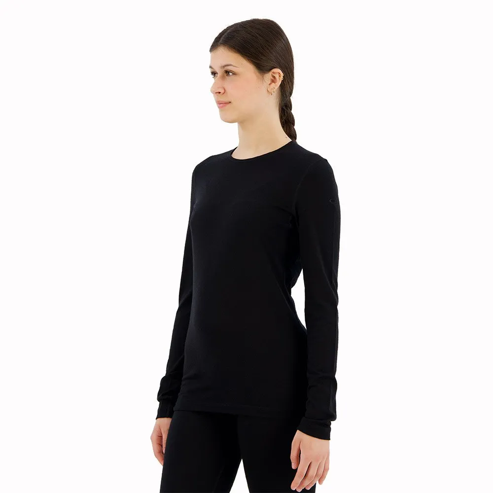Купить Icebreaker 104375001s Базовый слой с длинным рукавом 200 Oasis Crew Merino Black 30x25x3 7ft.ru в интернет магазине Семь Футов
