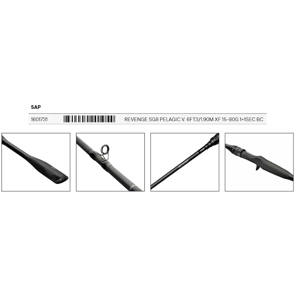 Купить Savage gear 1601731 бейткастинговое удилище Revenge SG8 Pelagic Black / Silver 1.90 m 7ft.ru в интернет магазине Семь Футов