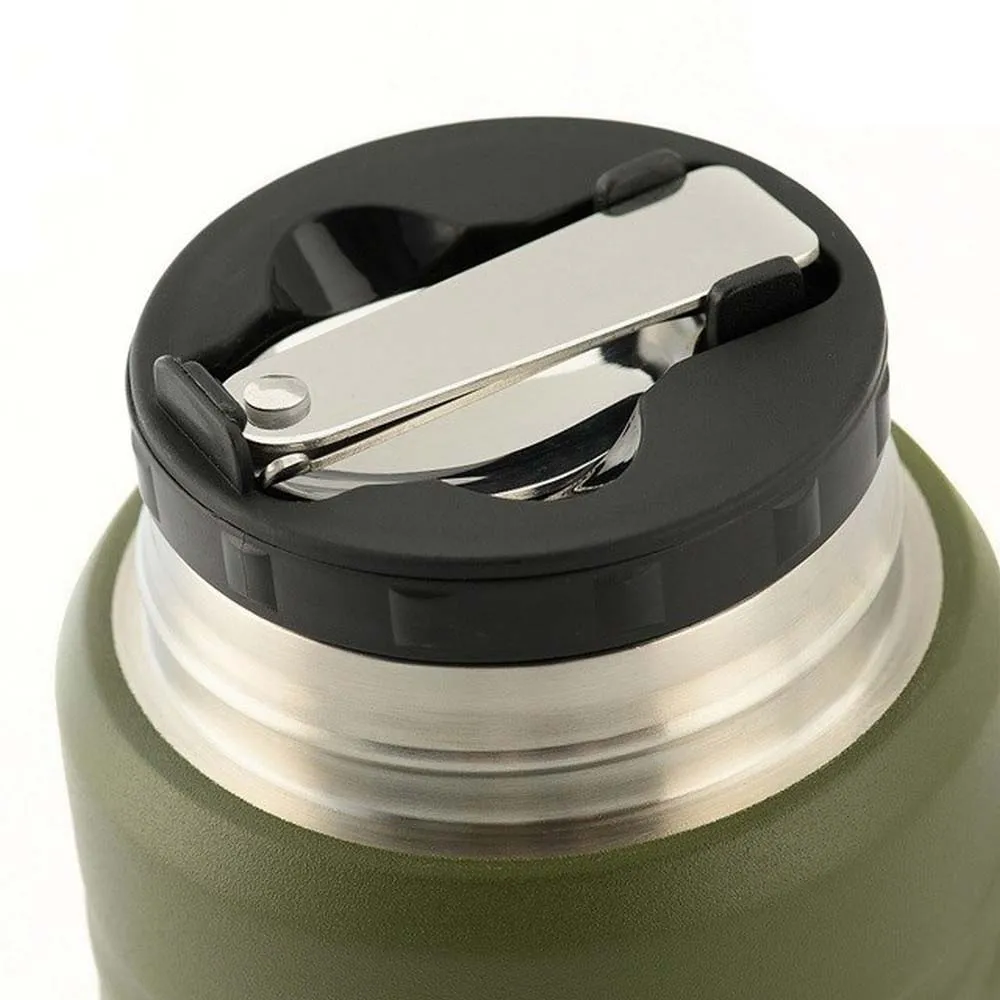 Купить M-tac un-r02-750a Термос со складной ложкой нержавеющая сталь 750ml Olive Green 10x22x11 7ft.ru в интернет магазине Семь Футов