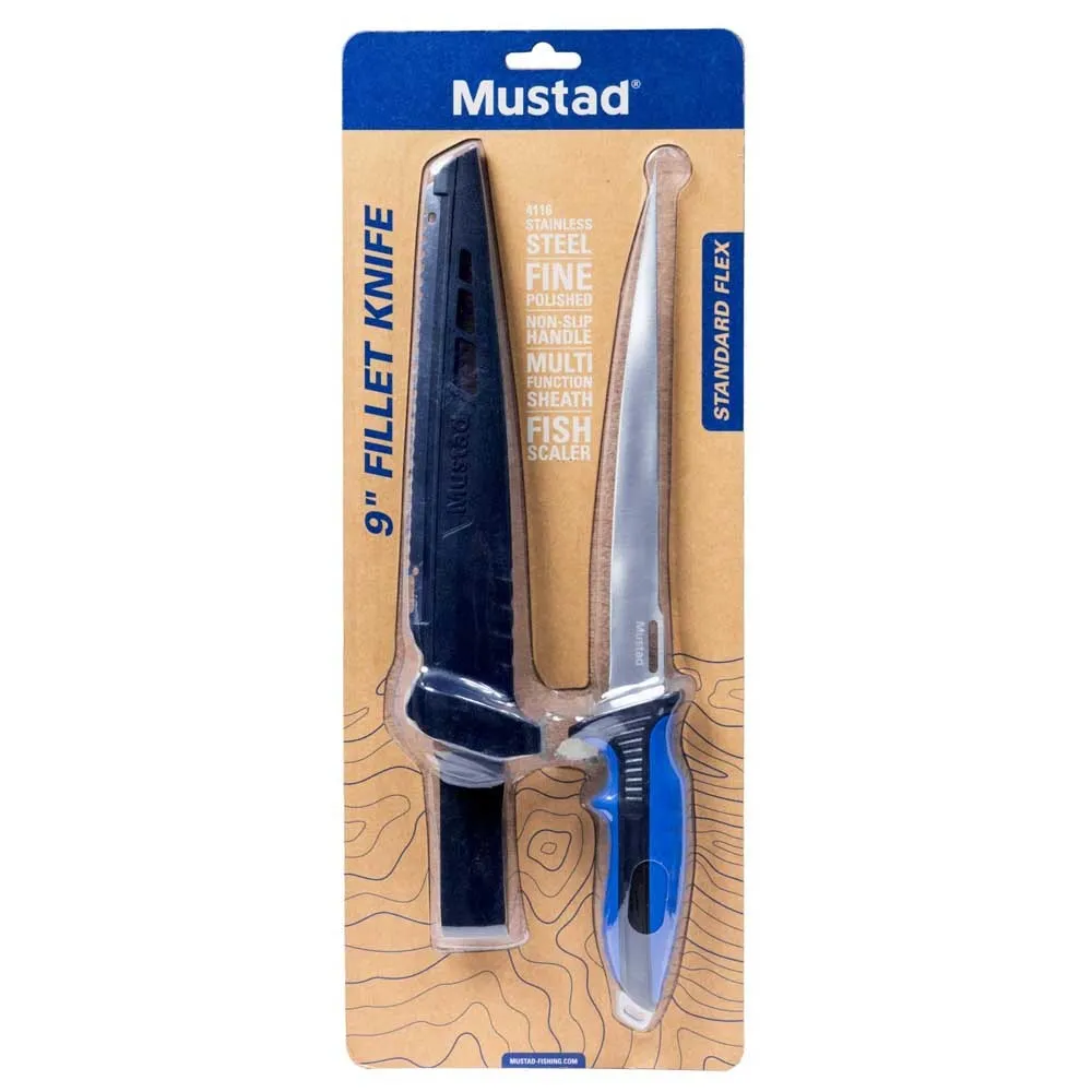 Купить Mustad MT-100-24 Нож нож MT100 Серебристый  Blue 7´´ 7ft.ru в интернет магазине Семь Футов